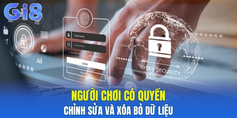 Người chơi có quyền chỉnh sửa và xóa bỏ dữ liệu