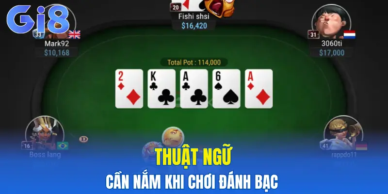 Thuật ngữ cần nắm khi chơi đánh bạc 